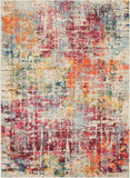 5' X 7' Pink Abstract Power Loom Distressed Non Skid Area Rug - Homeroots - Flyclothing LLC