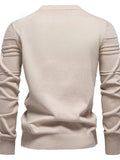 Men's Round Neck Striped Sweater - Trendsi - Flyclothing LLC