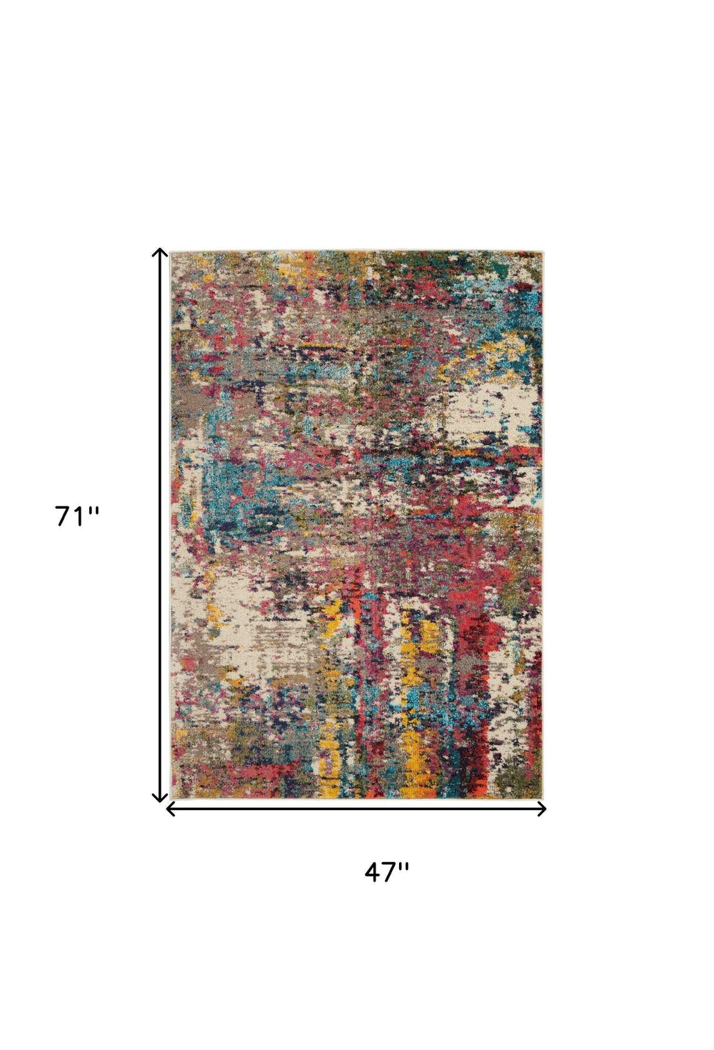4' X 6' Sunset Abstract Power Loom Non Skid Area Rug - Homeroots - Flyclothing LLC