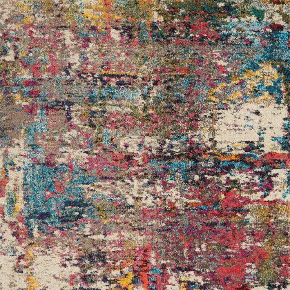 4' X 6' Sunset Abstract Power Loom Non Skid Area Rug - Homeroots - Flyclothing LLC