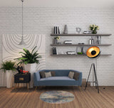 4' X 4' Multicolor Round Abstract Power Loom Non Skid Area Rug - Homeroots - Flyclothing LLC