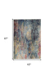 5' X 7' Multicolor Abstract Power Loom Non Skid Area Rug - Homeroots - Flyclothing LLC