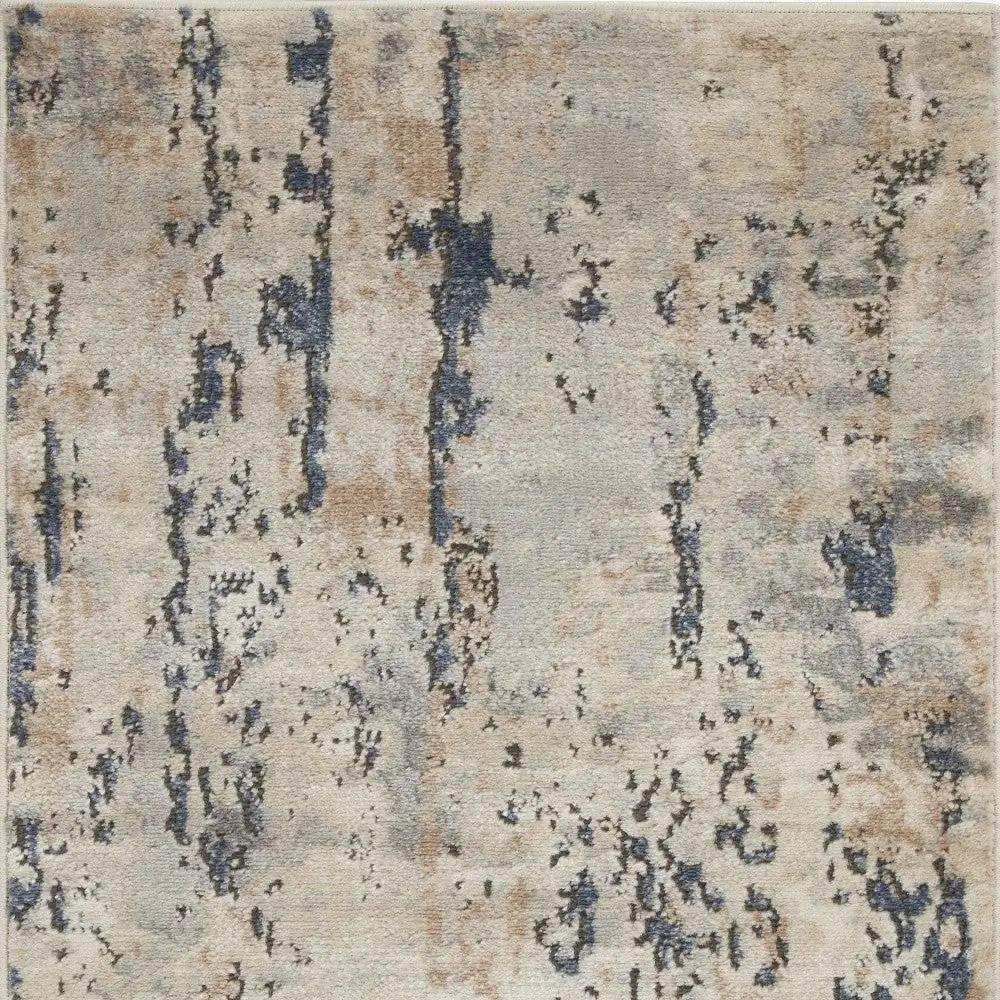 2' X 4' Beige And Grey Abstract Power Loom Non Skid Area Rug - Homeroots - Flyclothing LLC