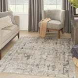4' X 6' Beige And Grey Abstract Power Loom Non Skid Area Rug - Homeroots - Flyclothing LLC