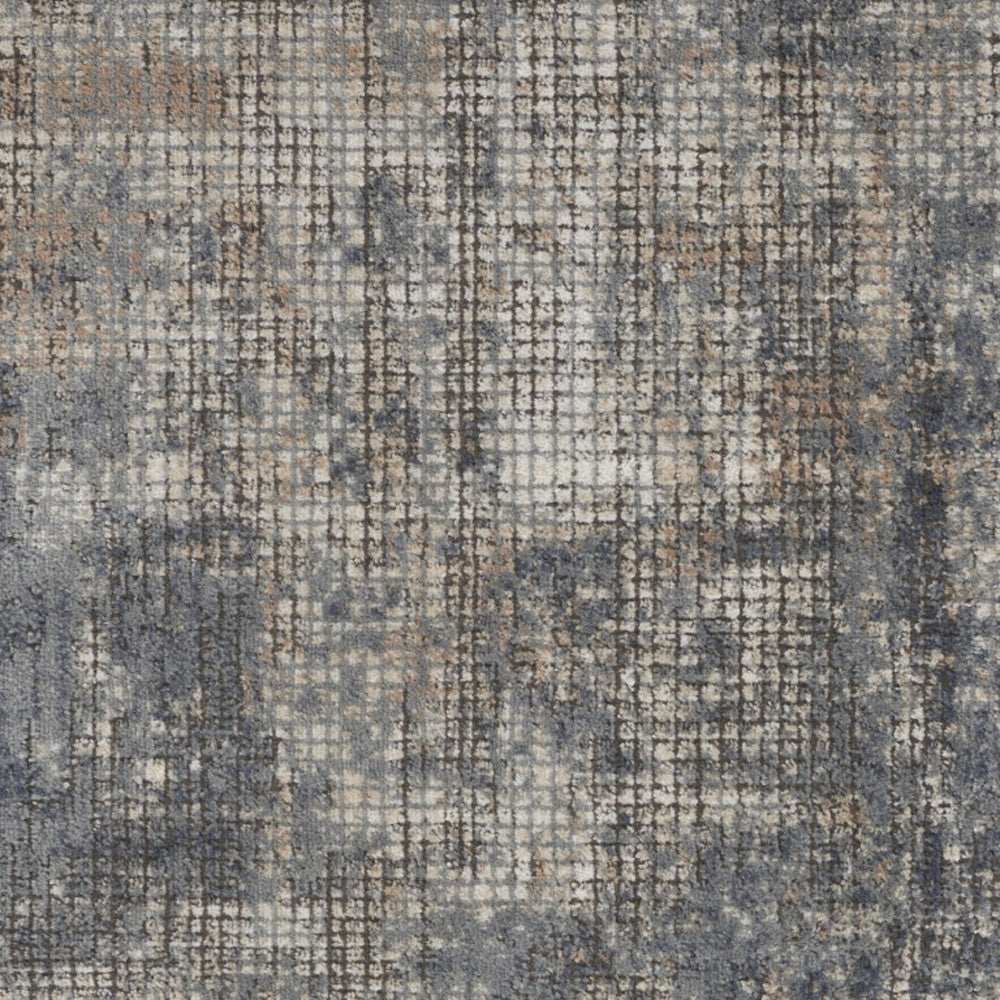 3' X 5' Blue And Beige Abstract Power Loom Distressed Non Skid Area Rug - Homeroots - Flyclothing LLC