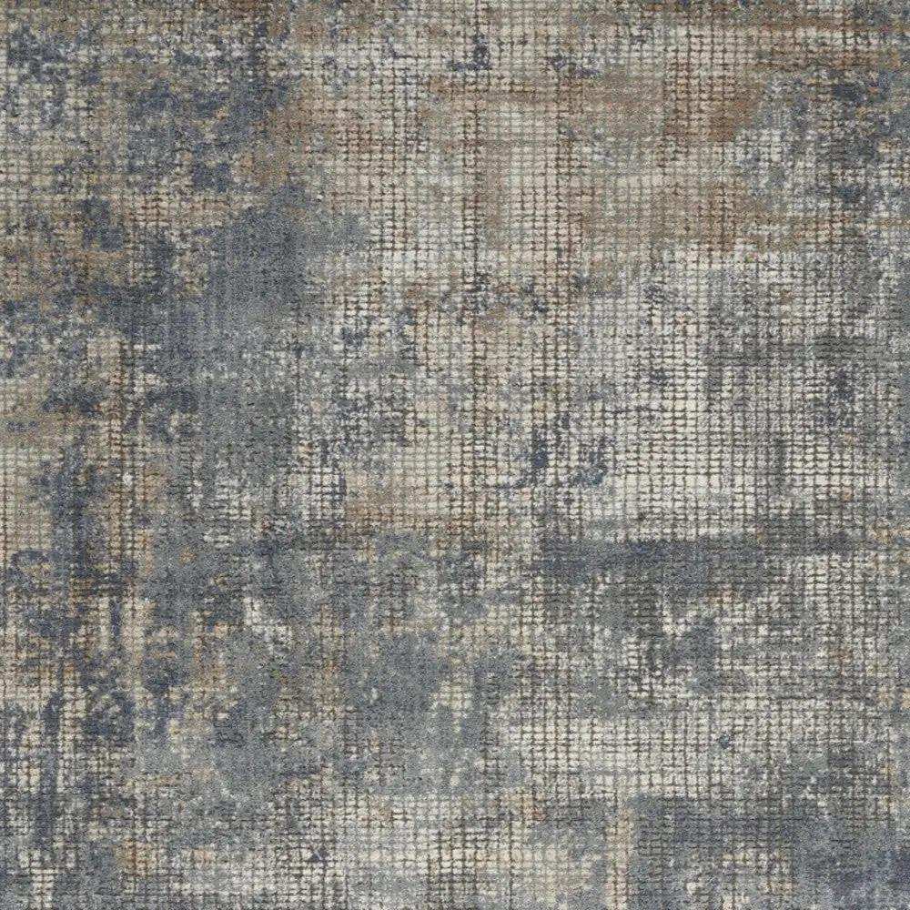 4' X 6' Blue And Beige Abstract Power Loom Distressed Non Skid Area Rug - Homeroots - Flyclothing LLC