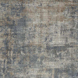 4' X 6' Blue And Beige Abstract Power Loom Distressed Non Skid Area Rug - Homeroots - Flyclothing LLC