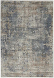 5' X 7' Blue And Beige Abstract Power Loom Distressed Non Skid Area Rug - Homeroots - Flyclothing LLC