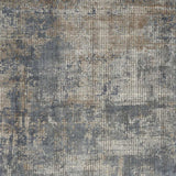 5' X 7' Blue And Beige Abstract Power Loom Distressed Non Skid Area Rug - Homeroots - Flyclothing LLC