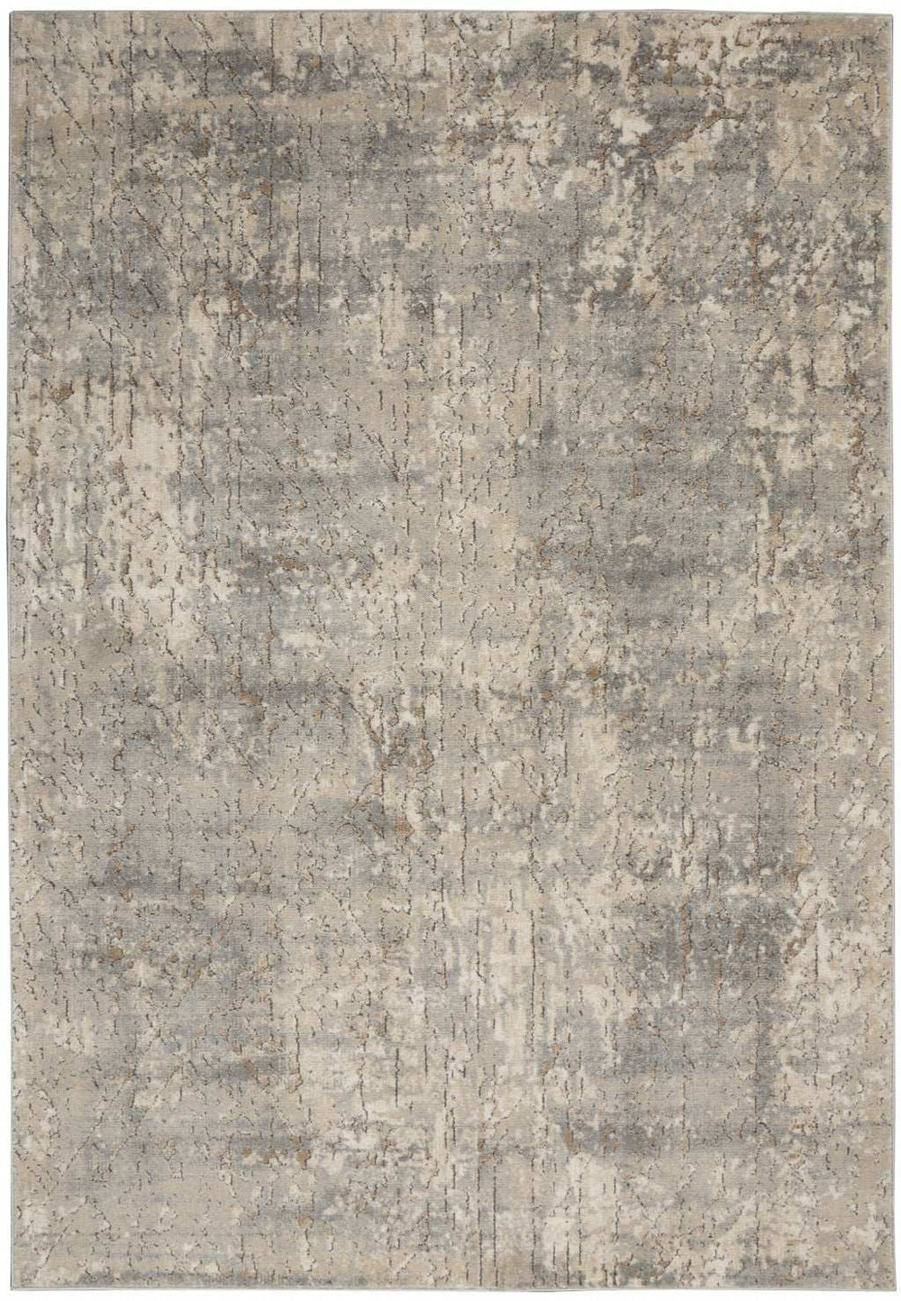 4' X 6' Beige And Grey Abstract Power Loom Non Skid Area Rug - Homeroots - Flyclothing LLC