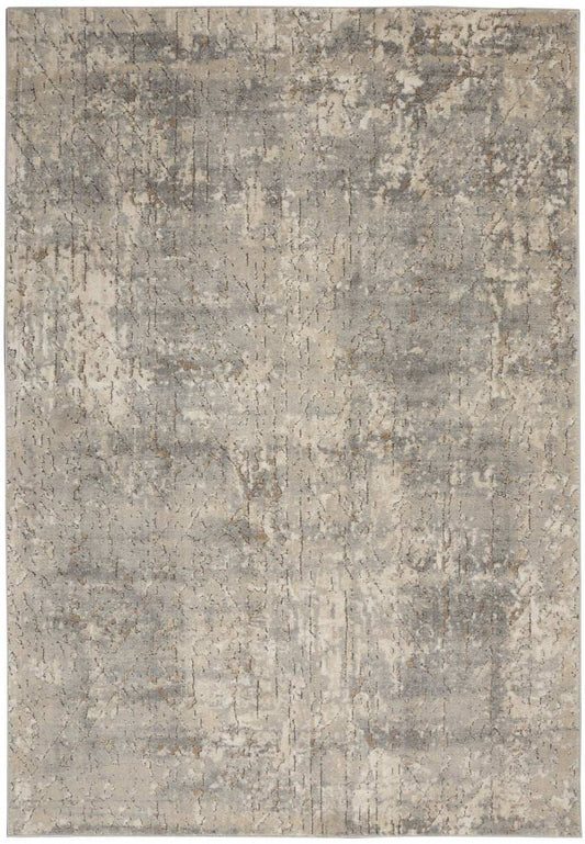 4' X 6' Beige And Grey Abstract Power Loom Non Skid Area Rug - Homeroots - Flyclothing LLC
