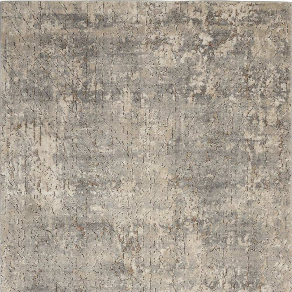 5' X 7' Beige And Grey Abstract Power Loom Non Skid Area Rug - Homeroots - Flyclothing LLC