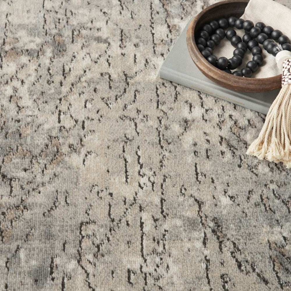 5' X 7' Beige And Grey Abstract Power Loom Non Skid Area Rug - Homeroots - Flyclothing LLC