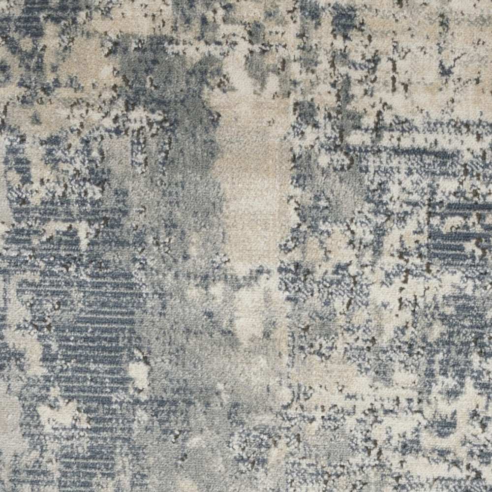 2' X 4' Grey And Beige Abstract Power Loom Non Skid Area Rug - Homeroots - Flyclothing LLC