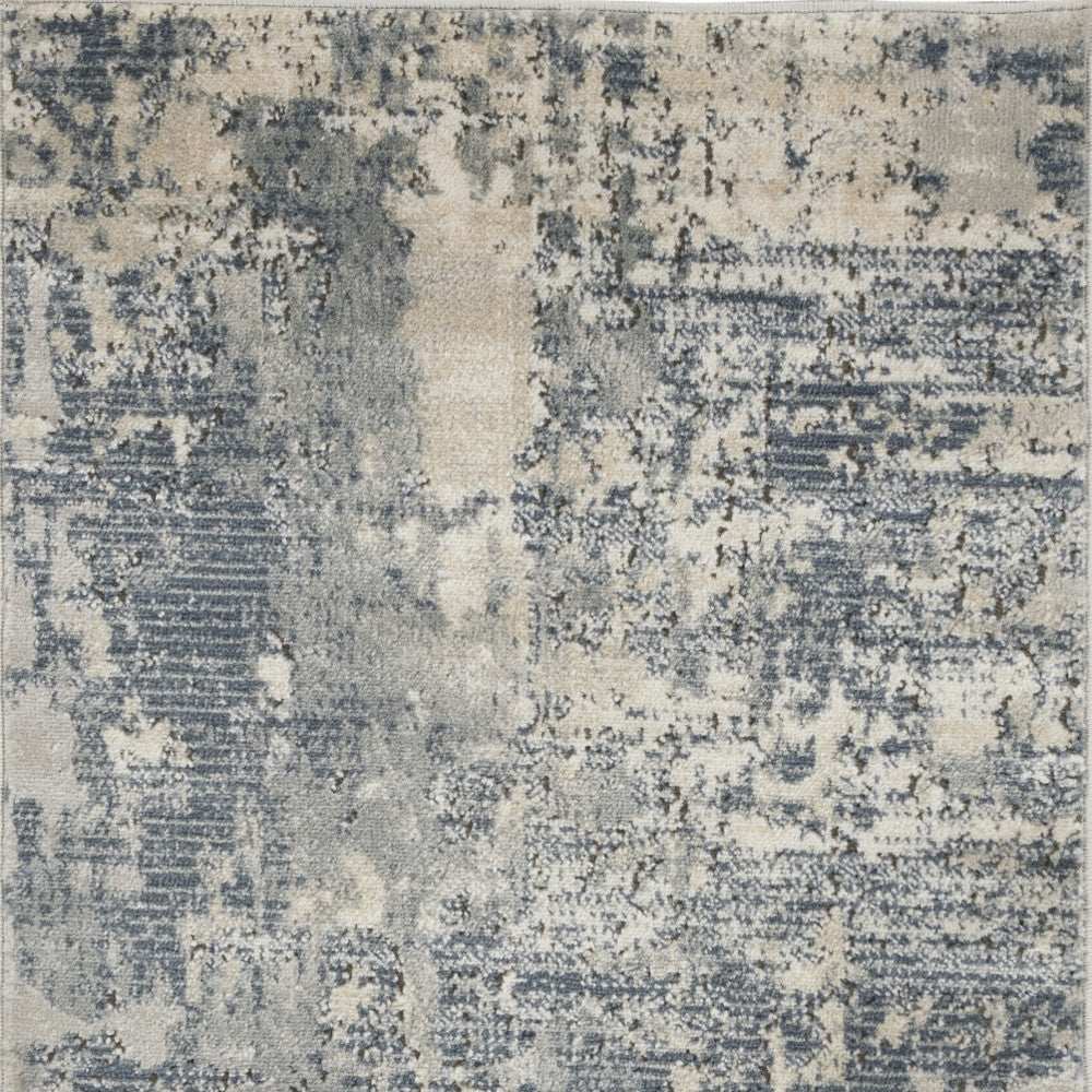 2' X 4' Grey And Beige Abstract Power Loom Non Skid Area Rug - Homeroots - Flyclothing LLC