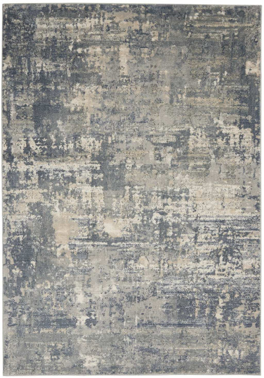 4' X 6' Grey And Beige Abstract Power Loom Non Skid Area Rug - Homeroots - Flyclothing LLC