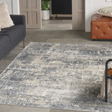 5' X 7' Grey And Beige Abstract Power Loom Non Skid Area Rug - Homeroots - Flyclothing LLC