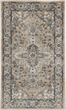 2' X 4' Beige And Grey Oriental Power Loom Non Skid Area Rug - Homeroots - Flyclothing LLC