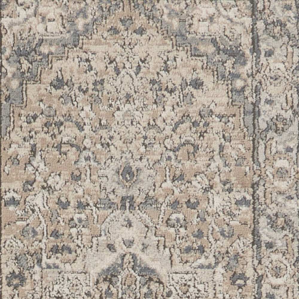 2' X 8' Beige And Grey Oriental Power Loom Non Skid Runner Rug - Homeroots - Flyclothing LLC