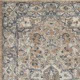 3' X 5' Beige And Grey Oriental Power Loom Non Skid Area Rug - Homeroots - Flyclothing LLC