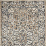 3' X 5' Beige And Grey Oriental Power Loom Non Skid Area Rug - Homeroots - Flyclothing LLC