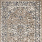 5' X 7' Beige And Grey Oriental Power Loom Non Skid Area Rug - Homeroots - Flyclothing LLC