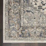 3' X 5' Ivory And Grey Oriental Power Loom Non Skid Area Rug - Homeroots - Flyclothing LLC