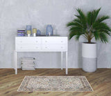 3' X 5' Ivory And Grey Oriental Power Loom Non Skid Area Rug - Homeroots - Flyclothing LLC
