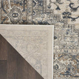 3' X 5' Ivory And Grey Oriental Power Loom Non Skid Area Rug - Homeroots - Flyclothing LLC