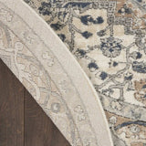 5' X 5' Ivory And Grey Round Oriental Non Skid Area Rug - Homeroots - Flyclothing LLC
