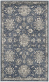 3' X 5' Blue And Beige Oriental Power Loom Non Skid Area Rug - Homeroots - Flyclothing LLC