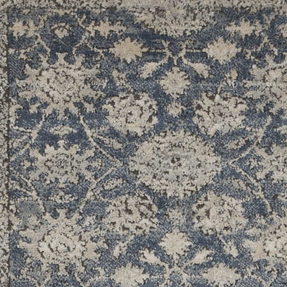 2' X 4' Blue And Beige Oriental Non Skid Area Rug - Homeroots - Flyclothing LLC