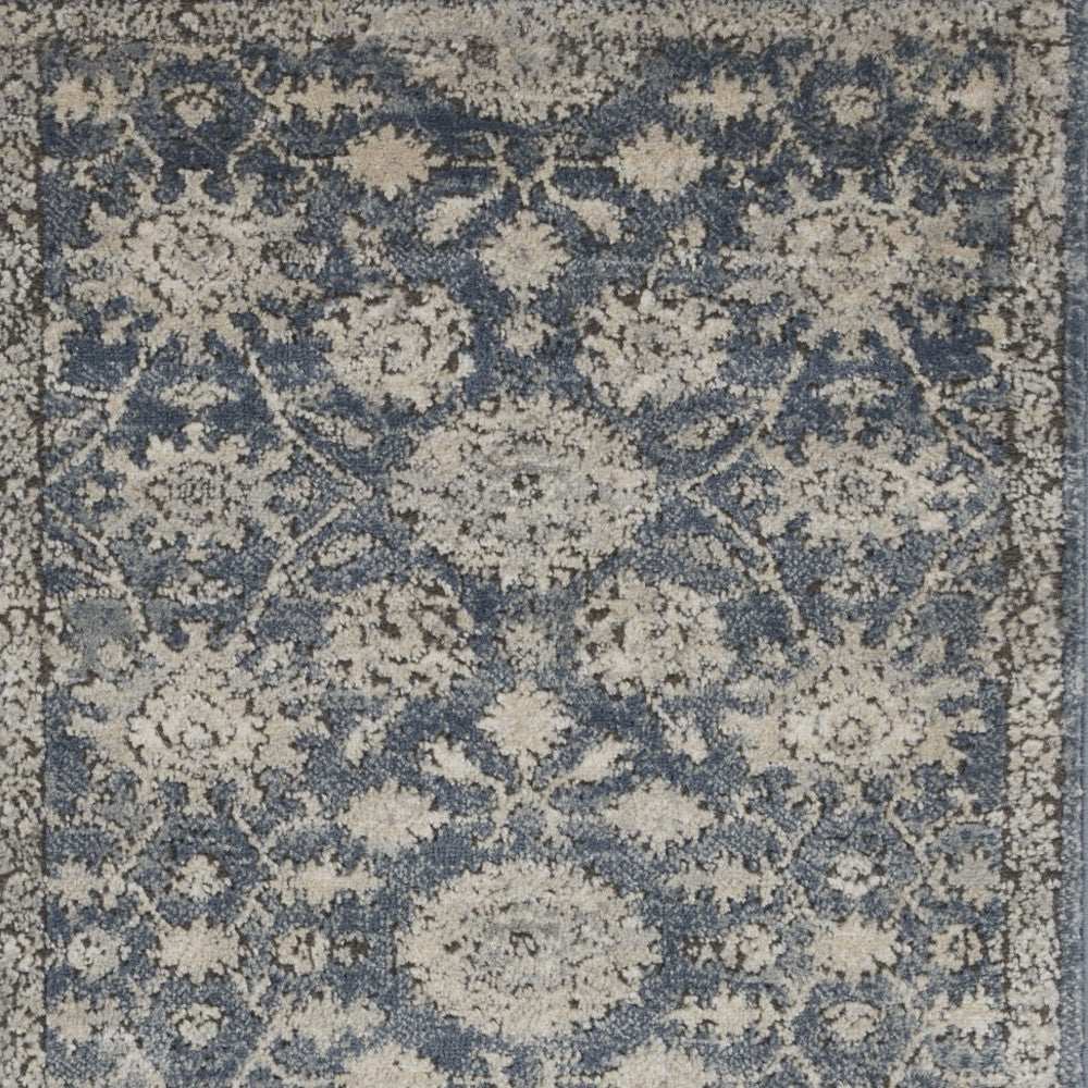 2' X 4' Blue And Beige Oriental Non Skid Area Rug - Homeroots - Flyclothing LLC