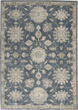 4' X 6' Blue and Beige Oriental Power Loom Non Skid Area Rug - Homeroots - Flyclothing LLC