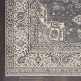 3' X 5' Grey And Ivory Oriental Power Loom Non Skid Area Rug - Homeroots - Flyclothing LLC