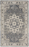 3' X 5' Grey And Ivory Oriental Power Loom Non Skid Area Rug - Homeroots - Flyclothing LLC