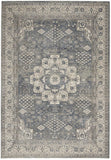 4' X 6' Grey And Ivory Oriental Power Loom Non Skid Area Rug - Homeroots - Flyclothing LLC