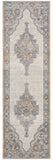 2' X 8' Grey And Light Blue Oriental Power Loom Non Skid Runner Rug - Homeroots - Flyclothing LLC