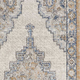 2' X 8' Grey And Light Blue Oriental Power Loom Non Skid Runner Rug - Homeroots - Flyclothing LLC