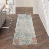 2' X 8' Ivory Abstract Power Loom Distressed Non Skid Runner Rug - Homeroots - Flyclothing LLC