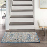 2' X 4' Ivory And Blue Oriental Power Loom Non Skid Area Rug - Homeroots - Flyclothing LLC