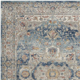5' X 7' Ivory And Blue Oriental Power Loom Non Skid Area Rug - Homeroots - Flyclothing LLC