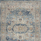 5' X 7' Ivory And Blue Oriental Power Loom Non Skid Area Rug - Homeroots - Flyclothing LLC