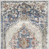 2' X 4' Blue And Grey Oriental Power Loom Non Skid Area Rug - Homeroots - Flyclothing LLC