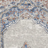 2' X 8' Blue And Grey Oriental Power Loom Non Skid Runner Rug - Homeroots - Flyclothing LLC