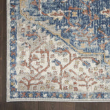 2' X 8' Blue And Grey Oriental Power Loom Non Skid Runner Rug - Homeroots - Flyclothing LLC