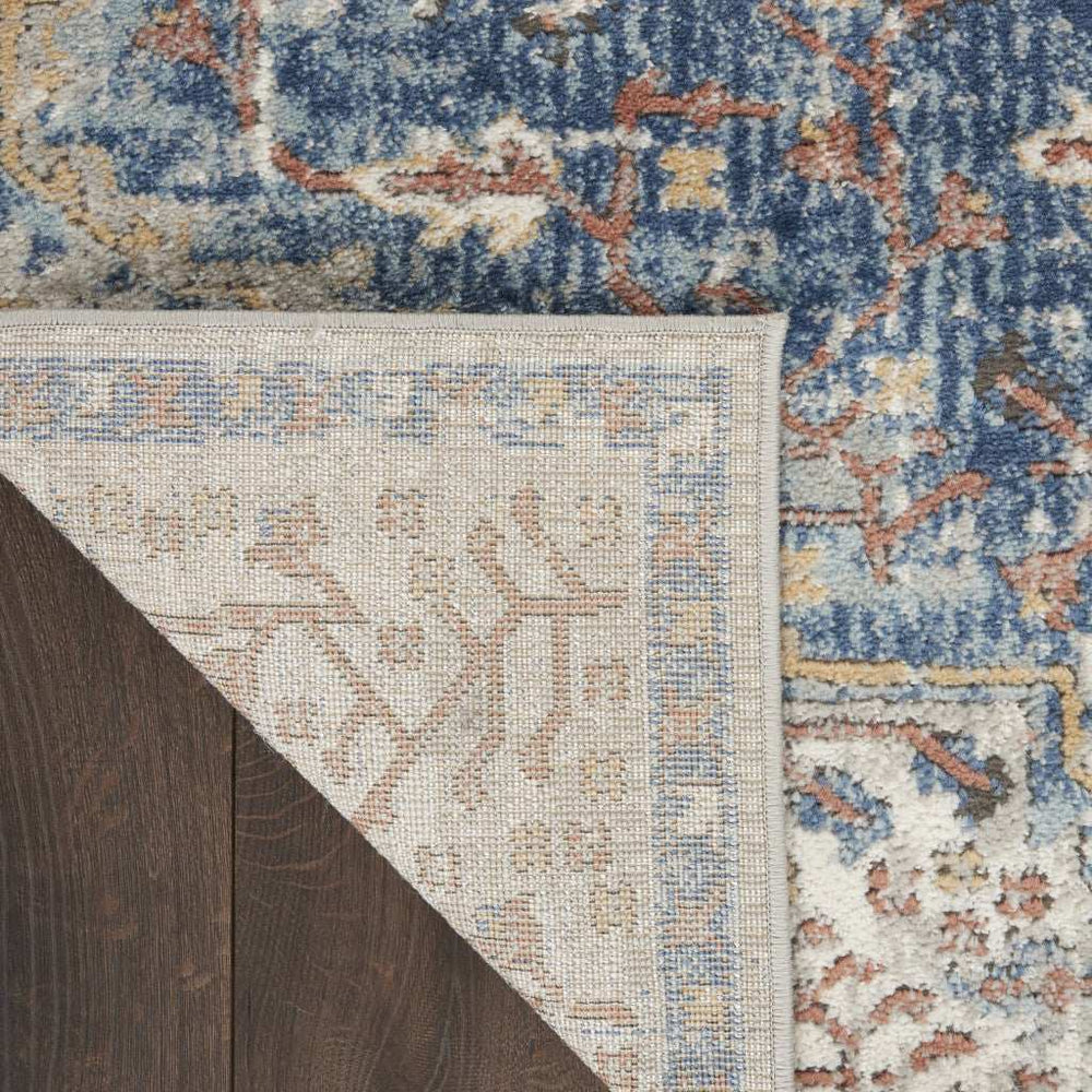 4' X 6' Blue And Grey Oriental Power Loom Non Skid Area Rug - Homeroots - Flyclothing LLC