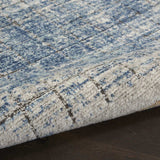 2' X 4' Blue Abstract Power Loom Distressed Non Skid Area Rug - Homeroots - Flyclothing LLC