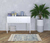 3' X 5' Blue Abstract Power Loom Distressed Non Skid Area Rug - Homeroots - Flyclothing LLC