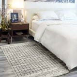 3' X 5' Ivory And Grey Abstract Power Loom Distressed Non Skid Area Rug - Homeroots - Flyclothing LLC